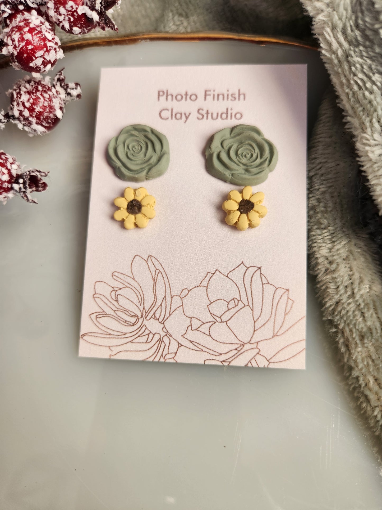 Georganna Flowers Stud Earrings