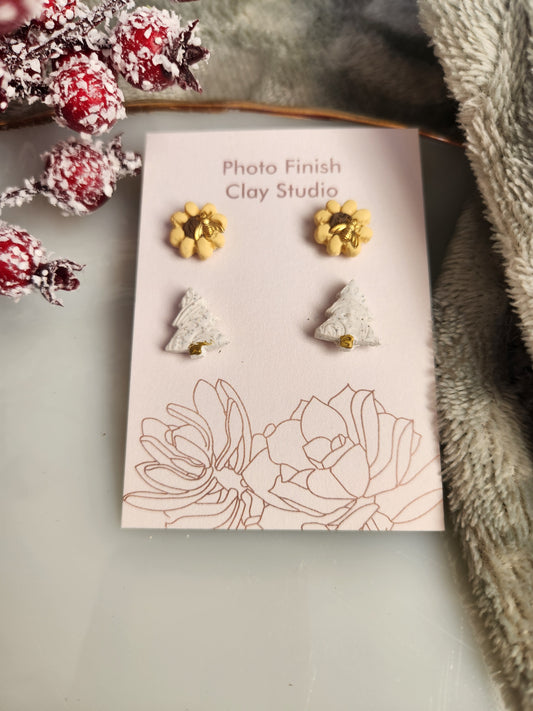 Bees in the Forest Stud Earrings