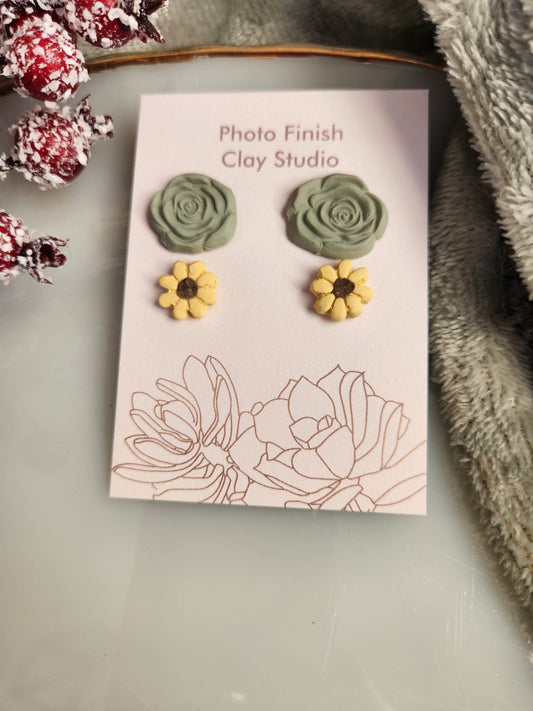 Georganna Flowers Stud Earrings