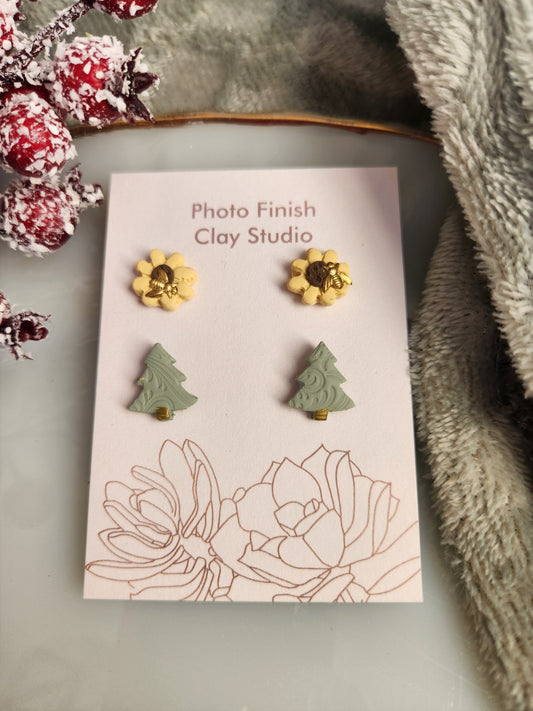 Erin Sunflowers Stud Earrings